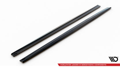 Maxton Seitenschweller Ansatz für BMW 4er Coupe / Gran Coupe / Cabrio F32 / F36 / F33 schwarz Hochglanz