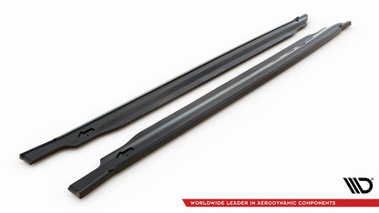 Maxton Seitenschweller Ansatz für Kia Optima Mk4 Facelift schwarz Hochglanz