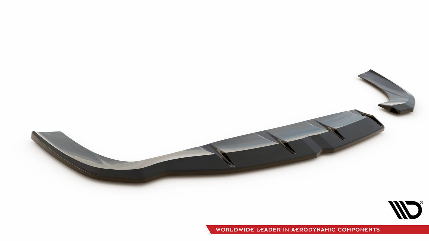 Maxton Heck Ansatz Flaps Diffusor für Hyundai I30 Fastback N-Line Mk3 Facelift schwarz Hochglanz