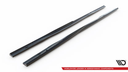 Maxton Seitenschweller Ansatz für Ford S-Max ST-Line Mk2 schwarz Hochglanz