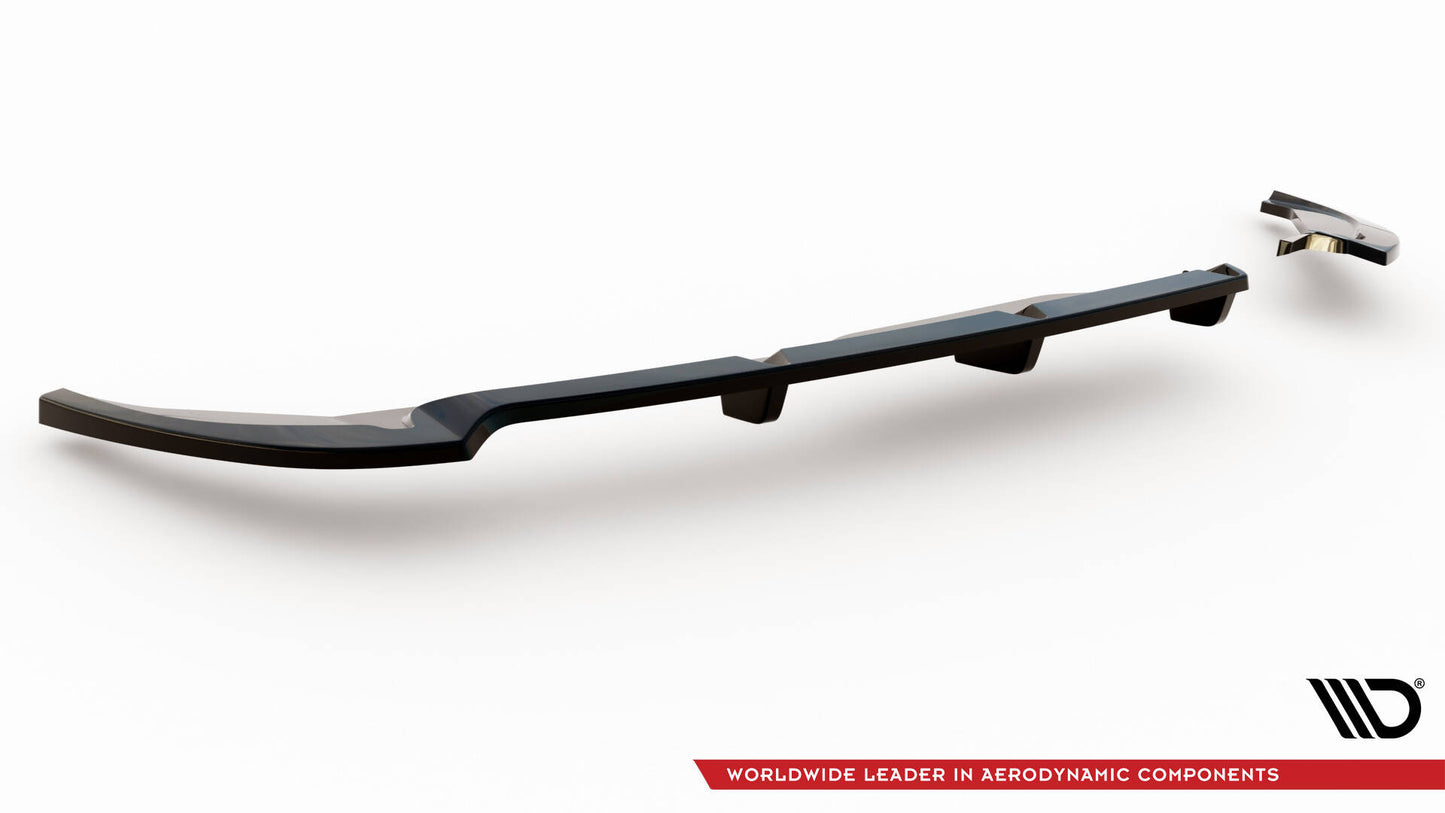 Maxton Mittlerer Diffusor Heck Ansatz DTM Look für Fiat 500X Sport Mk1 Facelift schwarz Hochglanz