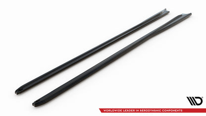 Maxton Seitenschweller Ansatz für Jaguar XE X760 Facelift schwarz Hochglanz