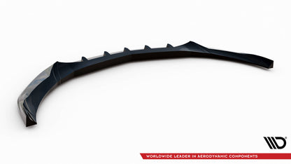 Maxton Front Ansatz V.2 für Mercedes-Benz A AMG-Line W176 Facelift schwarz Hochglanz