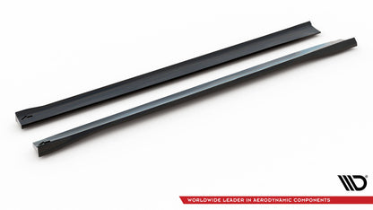 Maxton Seitenschweller Ansatz für Porsche Macan T / GTS Mk1 Facelift 2   schwarz Hochglanz