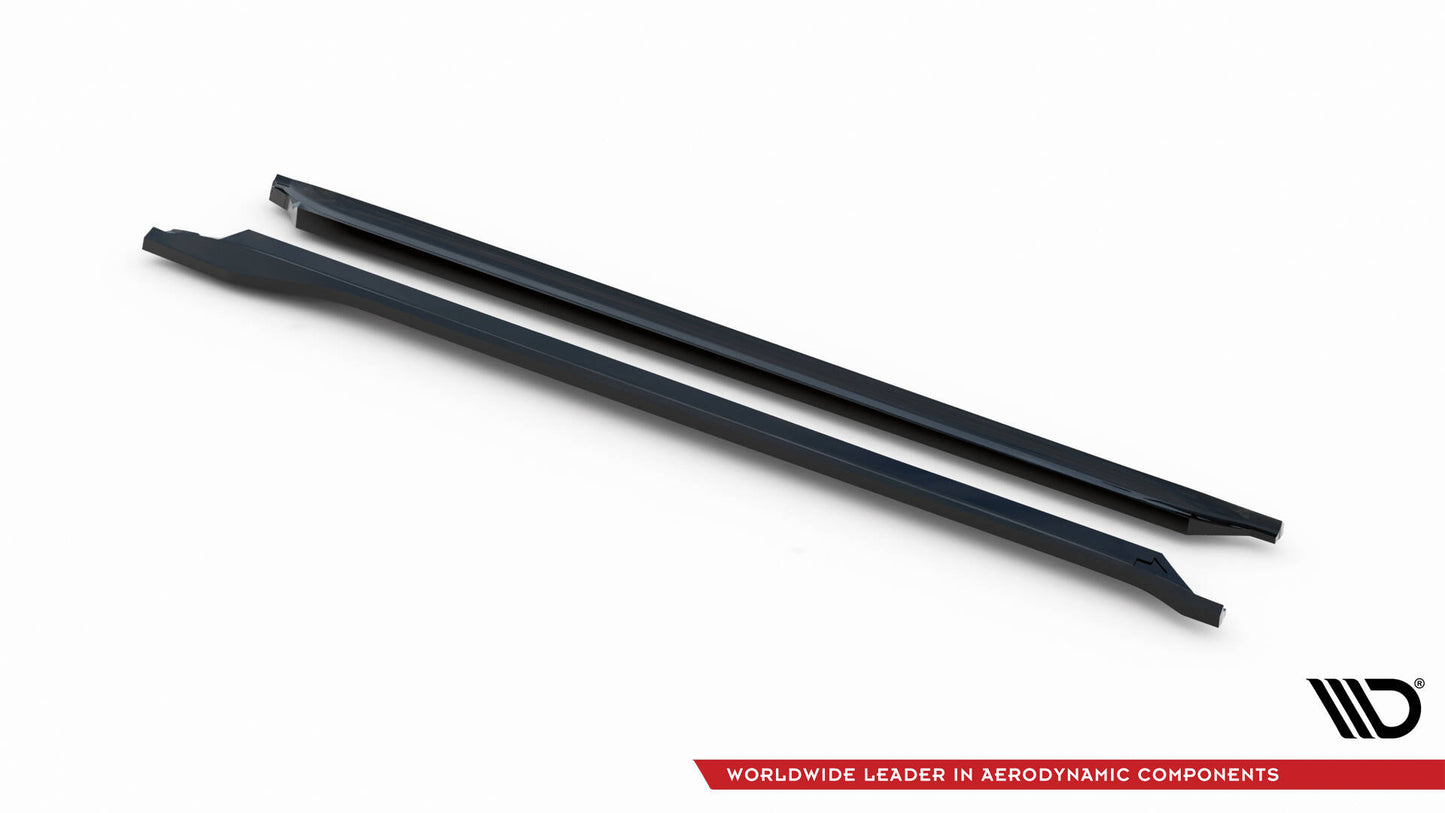 Maxton Seitenschweller Ansatz für Porsche 718 Cayman GT4 RS 982c schwarz Hochglanz