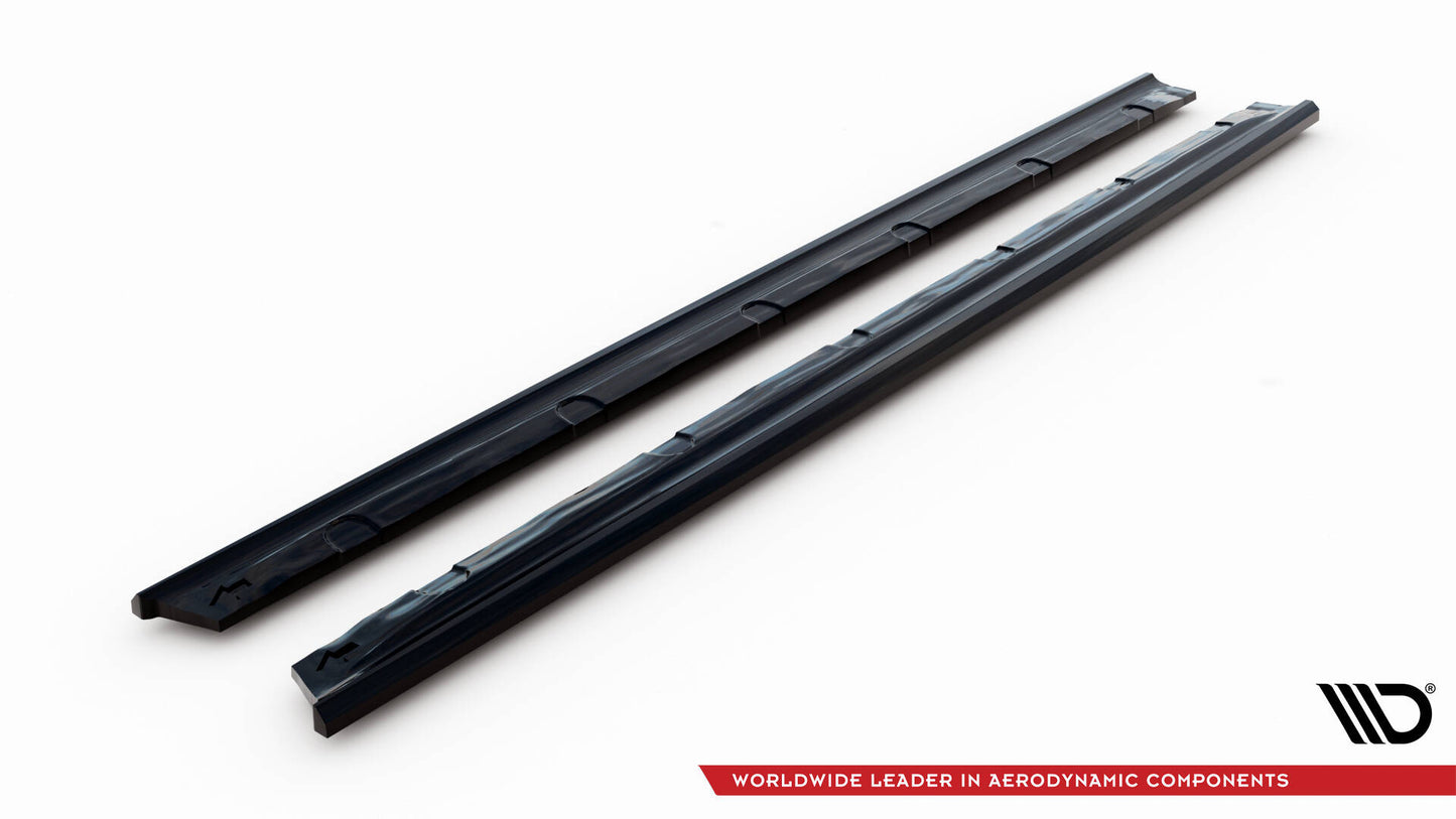 Maxton Seitenschweller Ansatz für Hyundai I30 Mk3 Facelift schwarz Hochglanz