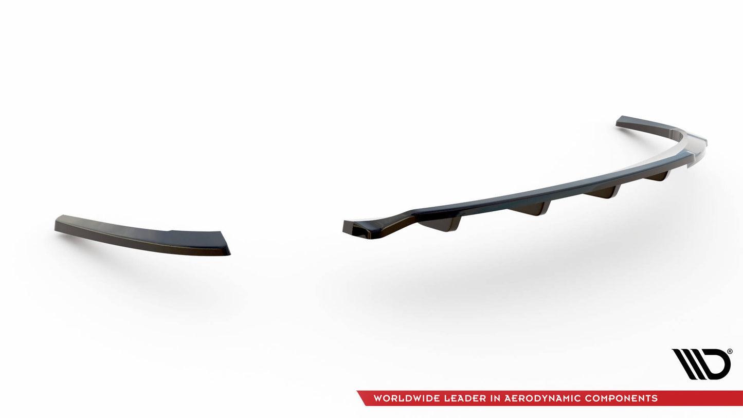 Maxton Mittlerer Diffusor Heck Ansatz DTM Look für Audi A5 Coupe 8T Facelift schwarz Hochglanz