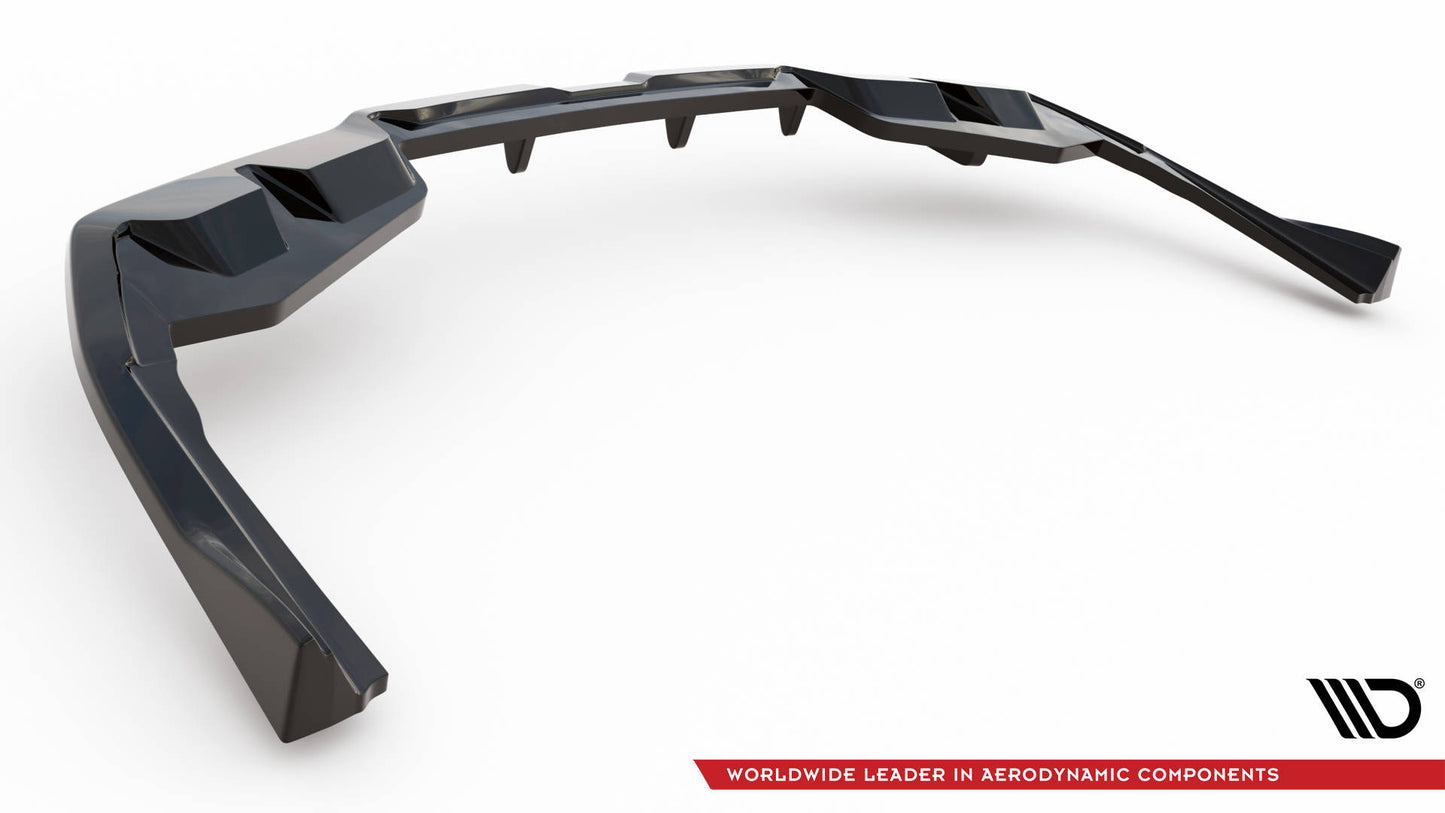 Maxton Mittlerer Diffusor Heck Ansatz DTM Look für V.2 BMW i4 M-Paket G26 schwarz Hochglanz