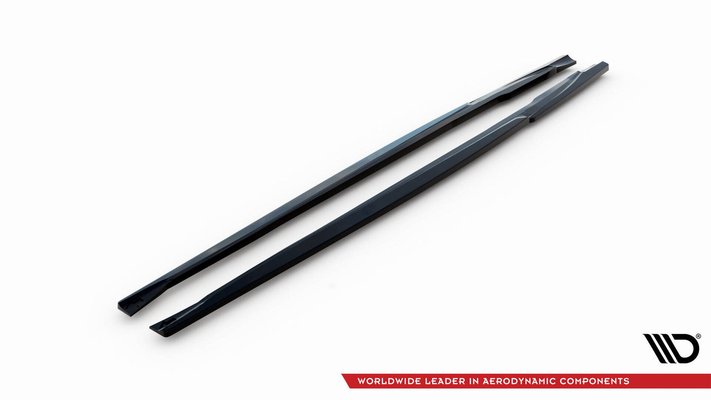 Maxton Seitenschweller Ansatz für Audi TT S 8S Facelift schwarz Hochglanz