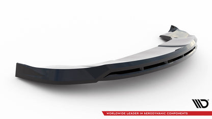 Maxton Front Ansatz V.1 für Tesla Model X Mk1 Facelift schwarz Hochglanz