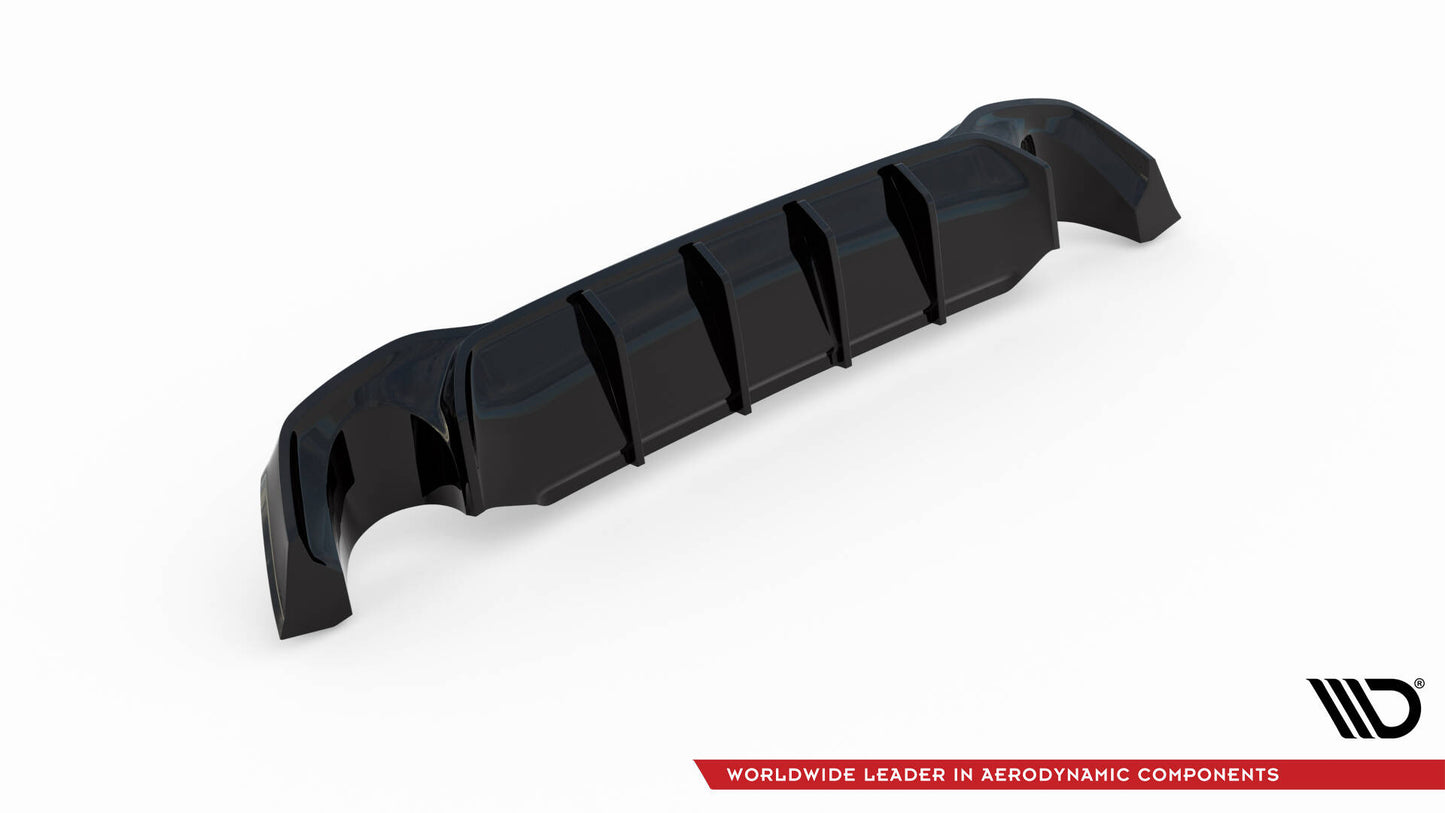 Maxton Diffusor Heck Ansatz V.2 für Ford Focus Kombi ST Mk4 schwarz Hochglanz