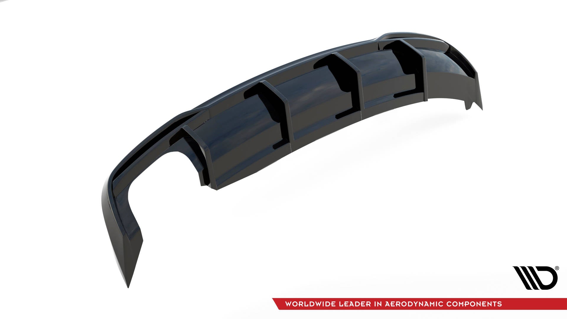 Maxton Diffusor Heck Ansatz für Audi A5 Coupe 8T Facelift (Version mit Doppelauspuff auf einer Seite) schwarz Hochglanz