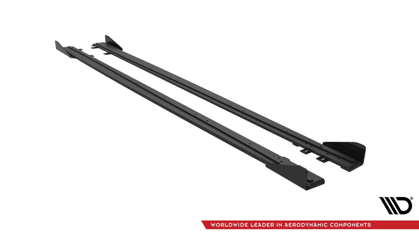 Maxton Street Pro Seitenschweller Ansatz für + Flaps BMW 4er Coupe / Gran Coupe / Cabrio M-Paket F32 / F36 / F33  schwarz ...