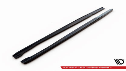 Maxton Seitenschweller Ansatz für V.2 für Audi RS7 C7 Facelift schwarz Hochglanz