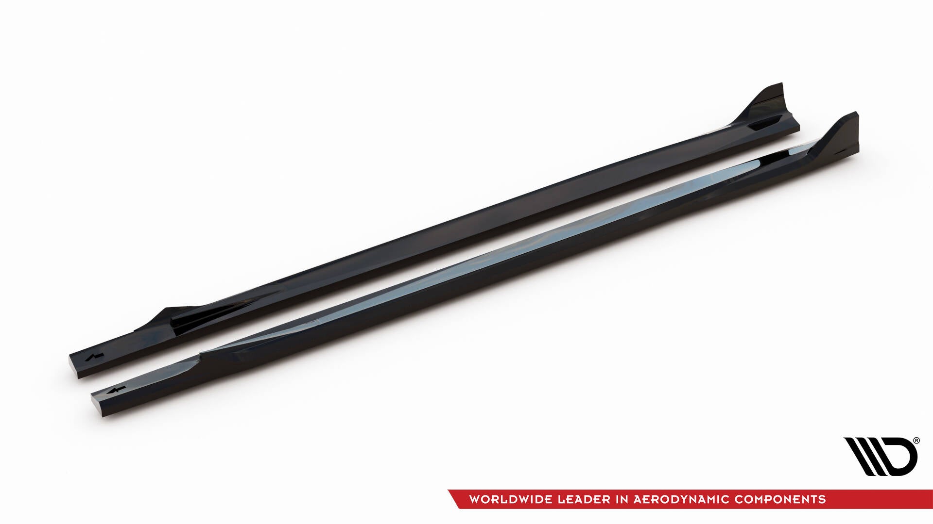 Maxton Seitenschweller Ansatz für V.1 für BMW X6 M-Paket G06 Facelift schwarz Hochglanz