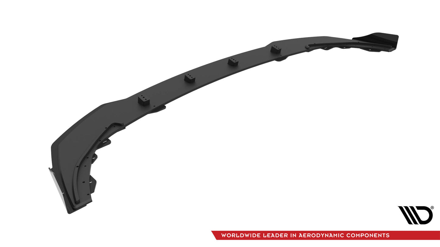 Maxton Street Pro Front Ansatz für +Flaps für + Flaps BMW 1er F40 M-Paket / M135i schwarz Hochglanz