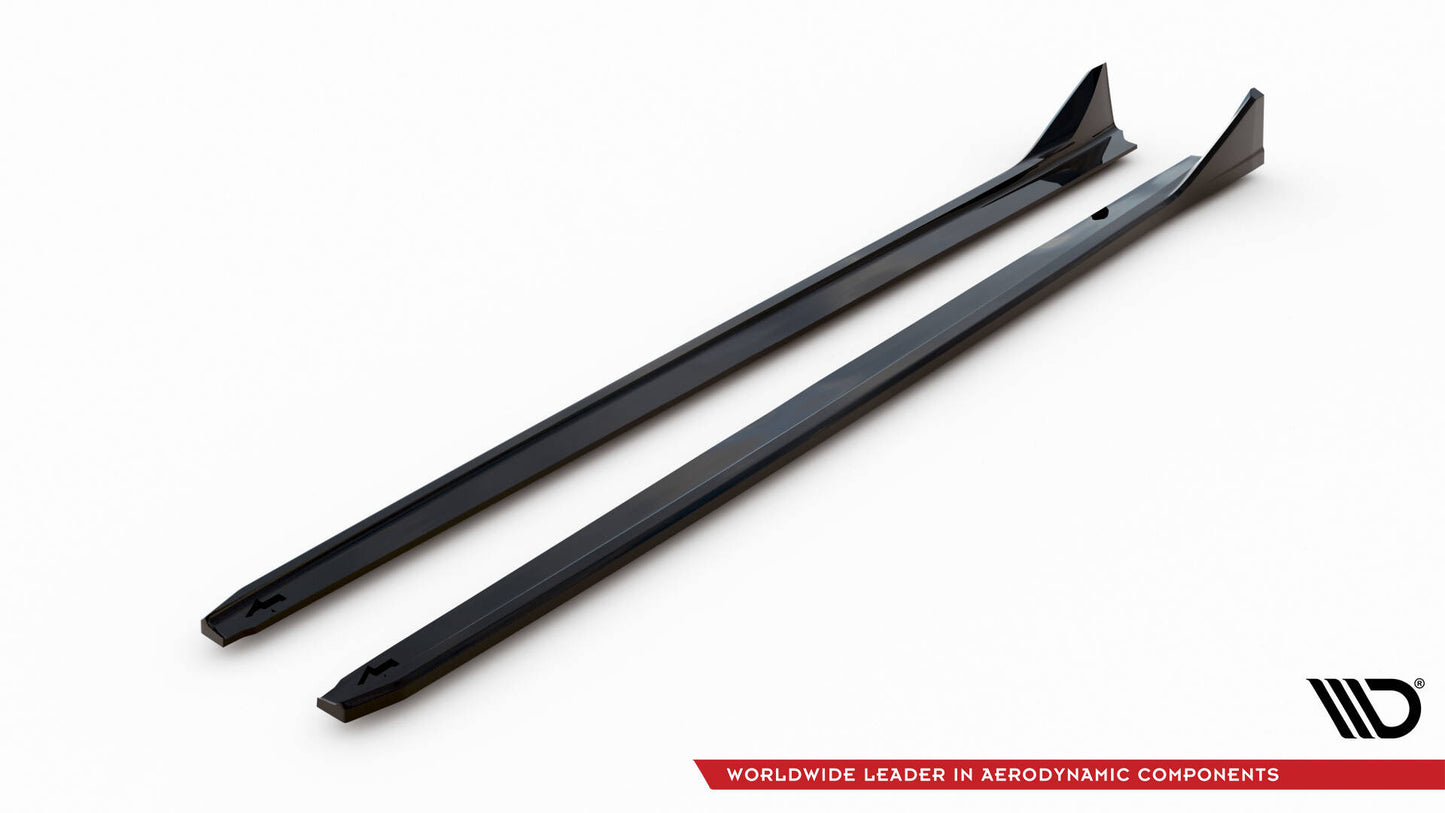 Maxton Seitenschweller Ansatz für BMW Z4 M40i / M-Paket G29 Facelift schwarz Hochglanz