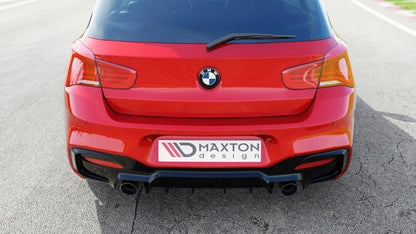 Maxton Diffusor Heck Ansatz für Bmw 1 F20/ F21 Facelift M-Power Carbon Look