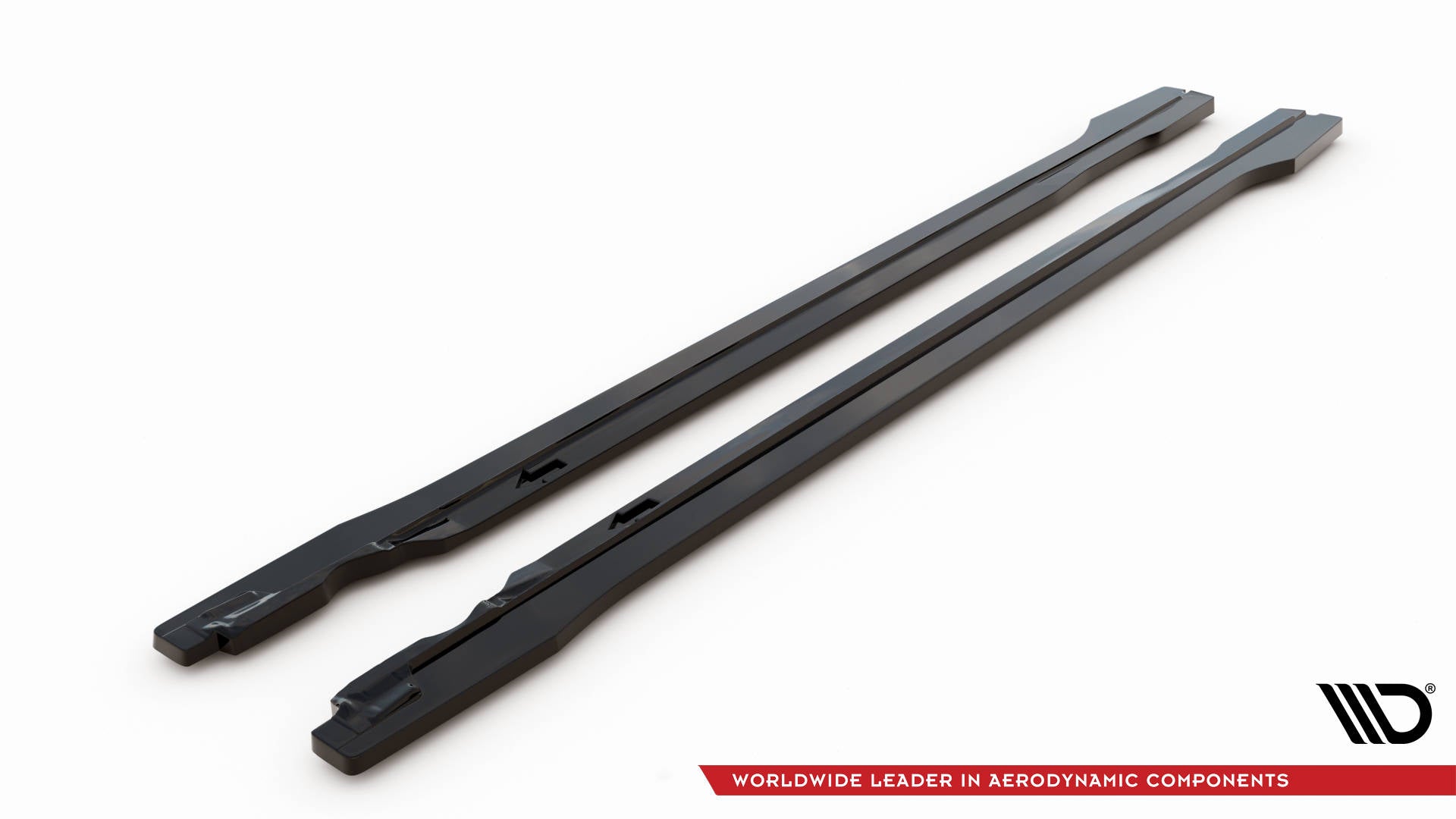 Maxton Seitenschweller Ansatz für Audi SQ5 / Q5 S-Line SUV / Sportback Mk2 Facelift schwarz Hochglanz