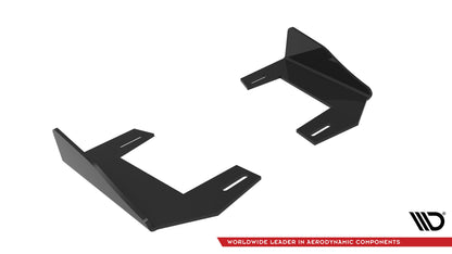Maxton Hintere Seiten Flaps V.1 für BMW 1er F40 M-Paket / M135i schwarz Hochglanz