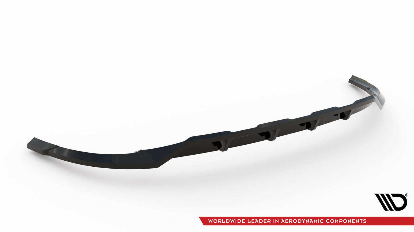 Maxton Hinten Splitter (mit einem vertikalem balken) Renault Espace Mk5 Facelift schwarz Hochglanz