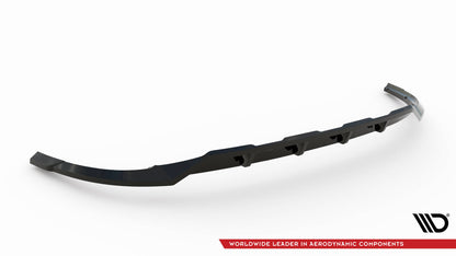 Maxton Hinten Splitter (mit einem vertikalem balken) Renault Espace Mk5 Facelift schwarz Hochglanz