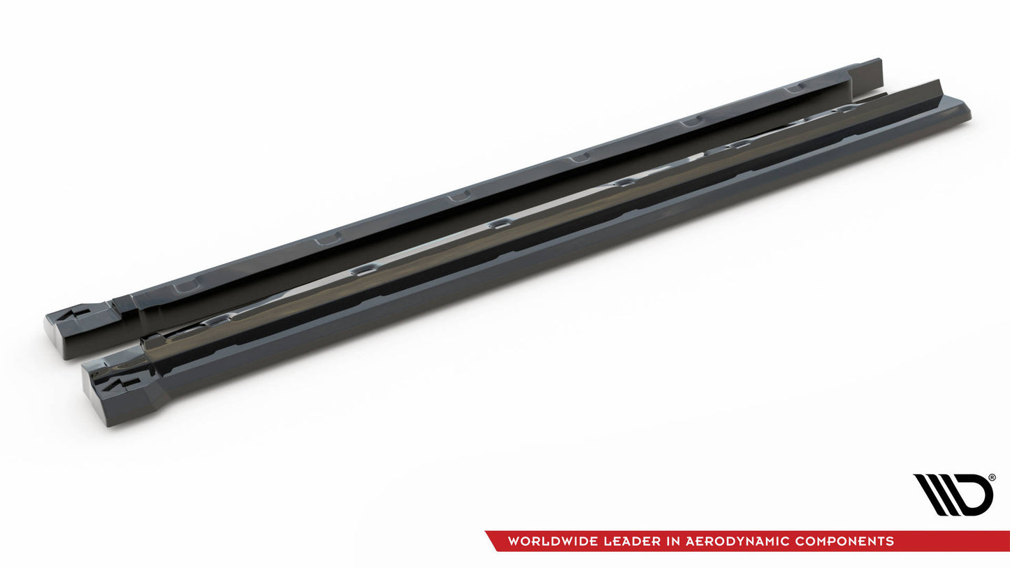 Maxton Seitenschweller Ansatz für Ford Edge Sport Mk2 schwarz Hochglanz