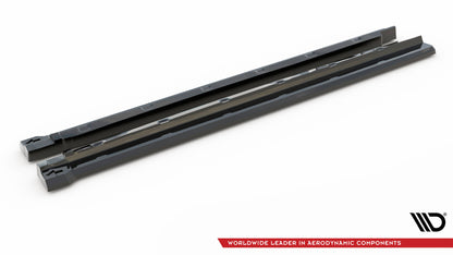 Maxton Seitenschweller Ansatz für Ford Edge Sport Mk2 schwarz Hochglanz
