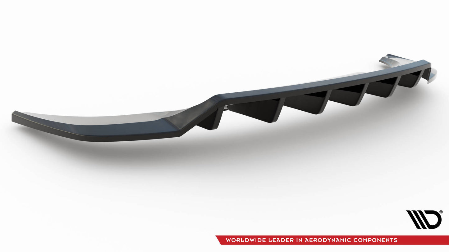 Maxton Mittlerer Diffusor Heck Ansatz DTM Look für Audi Q3 S-Line F3 schwarz matt