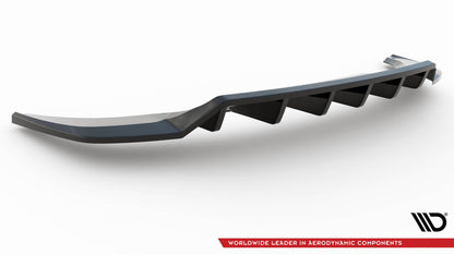 Maxton Mittlerer Diffusor Heck Ansatz DTM Look für Audi Q3 S-Line F3 schwarz matt
