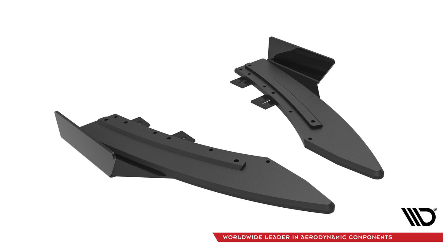 Maxton Street Pro Heck Ansatz Flaps Diffusor +Flaps für Audi S5 / A5 S-Line Coupe / Cabriolet 8T schwarz Hochglanz