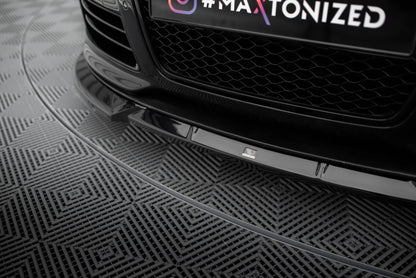 Maxton Front Ansatz V.2 für Audi RS6 Avant C6 schwarz Hochglanz