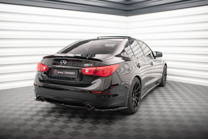 Maxton Heck Ansatz Flaps Diffusor V.1 für Infiniti Q50 S Mk1 schwarz Hochglanz