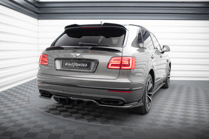 Maxton Niedriger Spoiler CAP für 3D Bentley Bentayga Mk1  schwarz Hochglanz