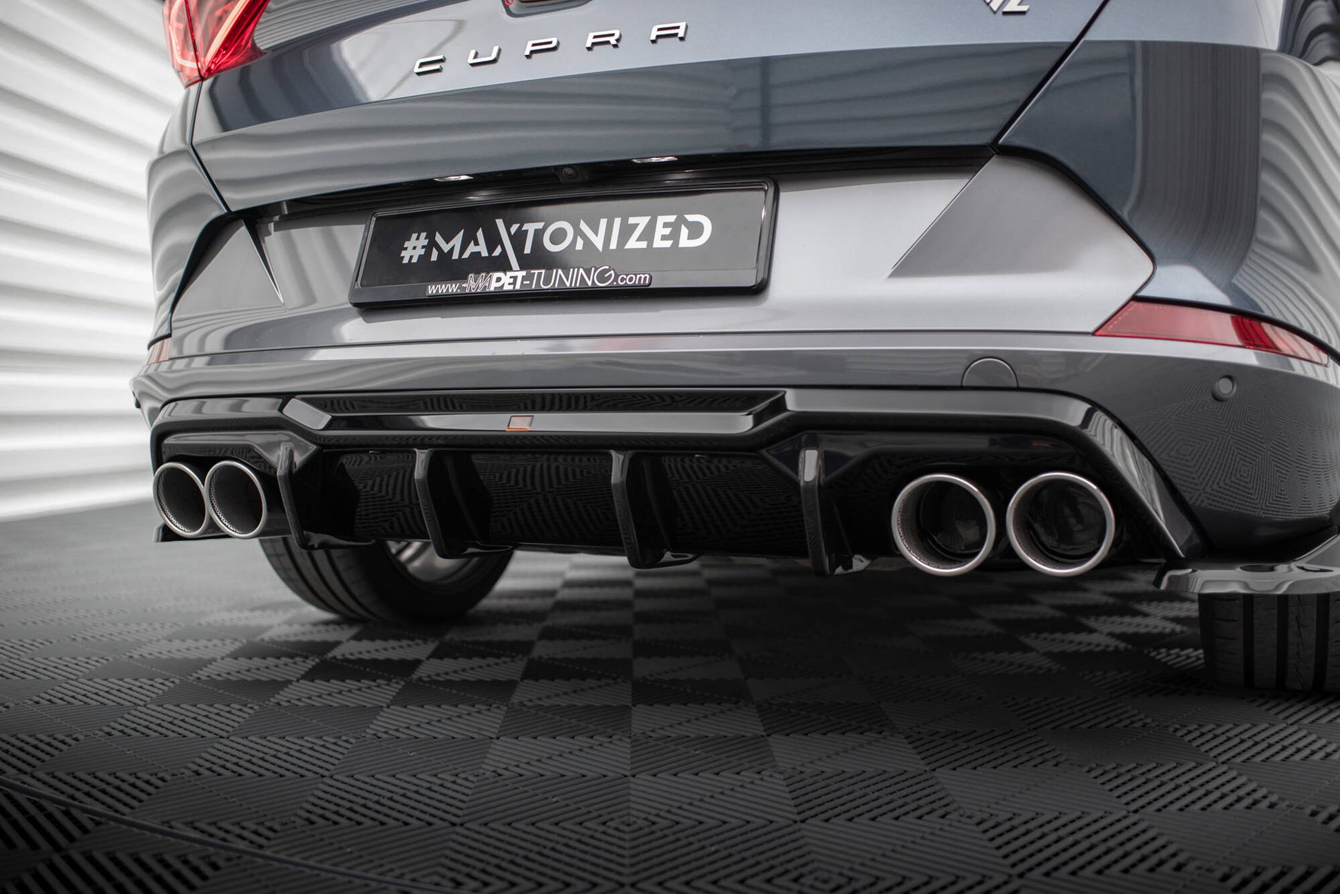 Maxton Diffusor Heck Ansatz für + Endschalldampfer Sportauspuff Attrappe Cupra Formentor Mk1