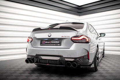 Maxton Spoiler CAP für 3D BMW 2 Coupe G42 / M2 G87 schwarz Hochglanz