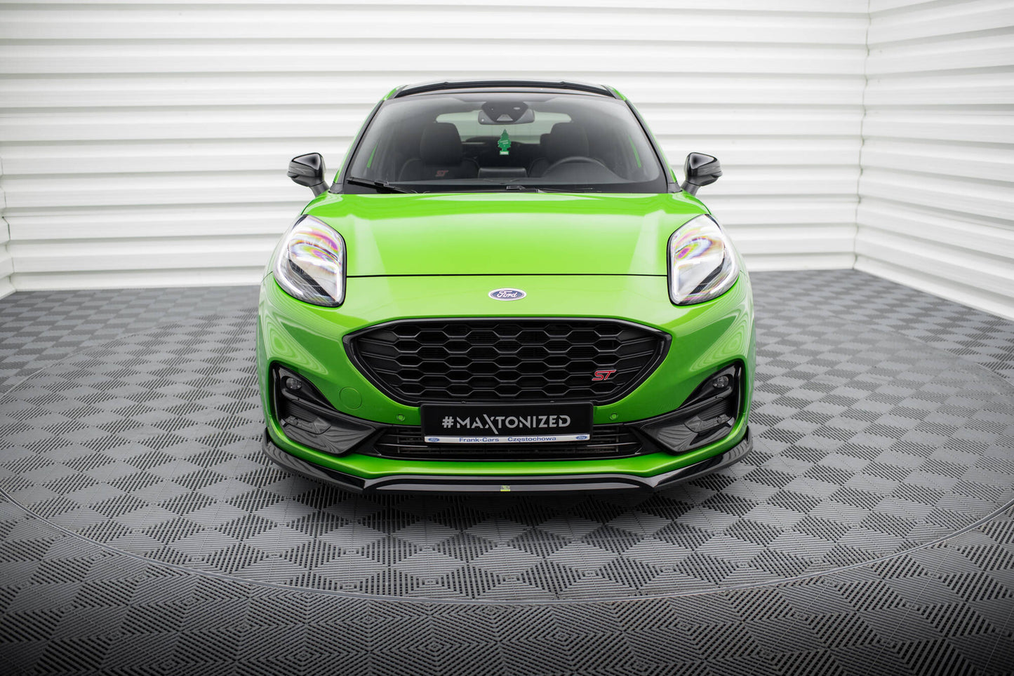 Maxton Front Ansatz V.2 für Ford Puma ST / ST-Line Mk1 schwarz Hochglanz