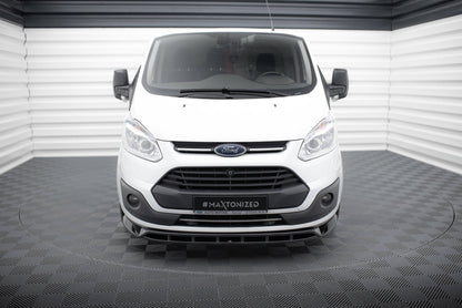 Maxton Front Ansatz für Ford Transit Custom Mk1 schwarz Hochglanz