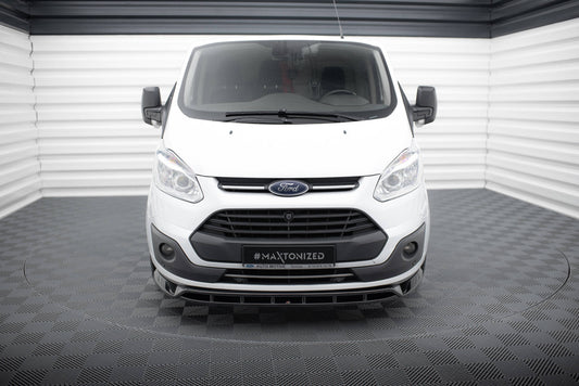 Maxton Front Ansatz für Ford Transit Custom Mk1 schwarz Hochglanz