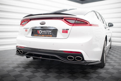Maxton Mittlerer Diffusor Heck Ansatz DTM Look für Kia Stinger Mk1 schwarz Hochglanz