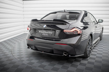Maxton Zentrale Hinten Splitte BMW 2 Coupe G42 schwarz Hochglanz