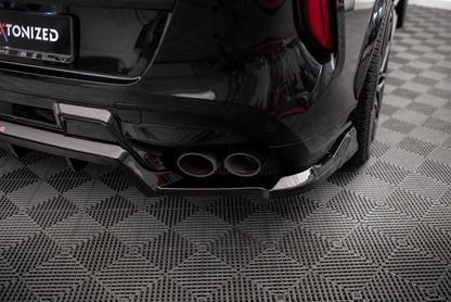 Maxton Mittlerer Diffusor Heck Ansatz DTM Look für BMW X6 M F96 schwarz Hochglanz