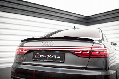 Maxton Spoiler CAP für Audi S8 / A8 / A8 S-Line D5 schwarz Hochglanz