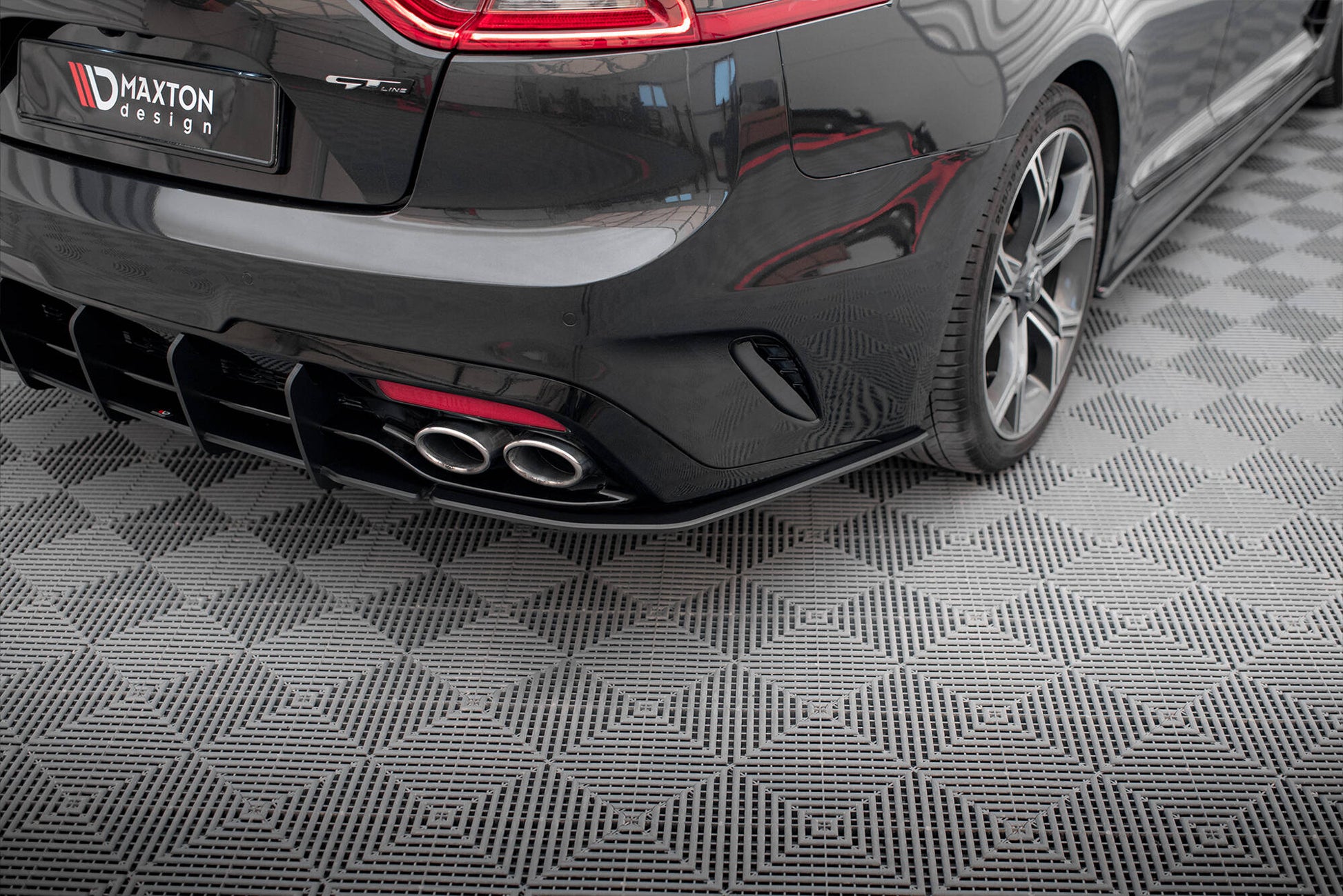 Maxton Street Pro Heck Ansatz Flaps Diffusor für Kia Stinger GT / GT-Line  Mk1