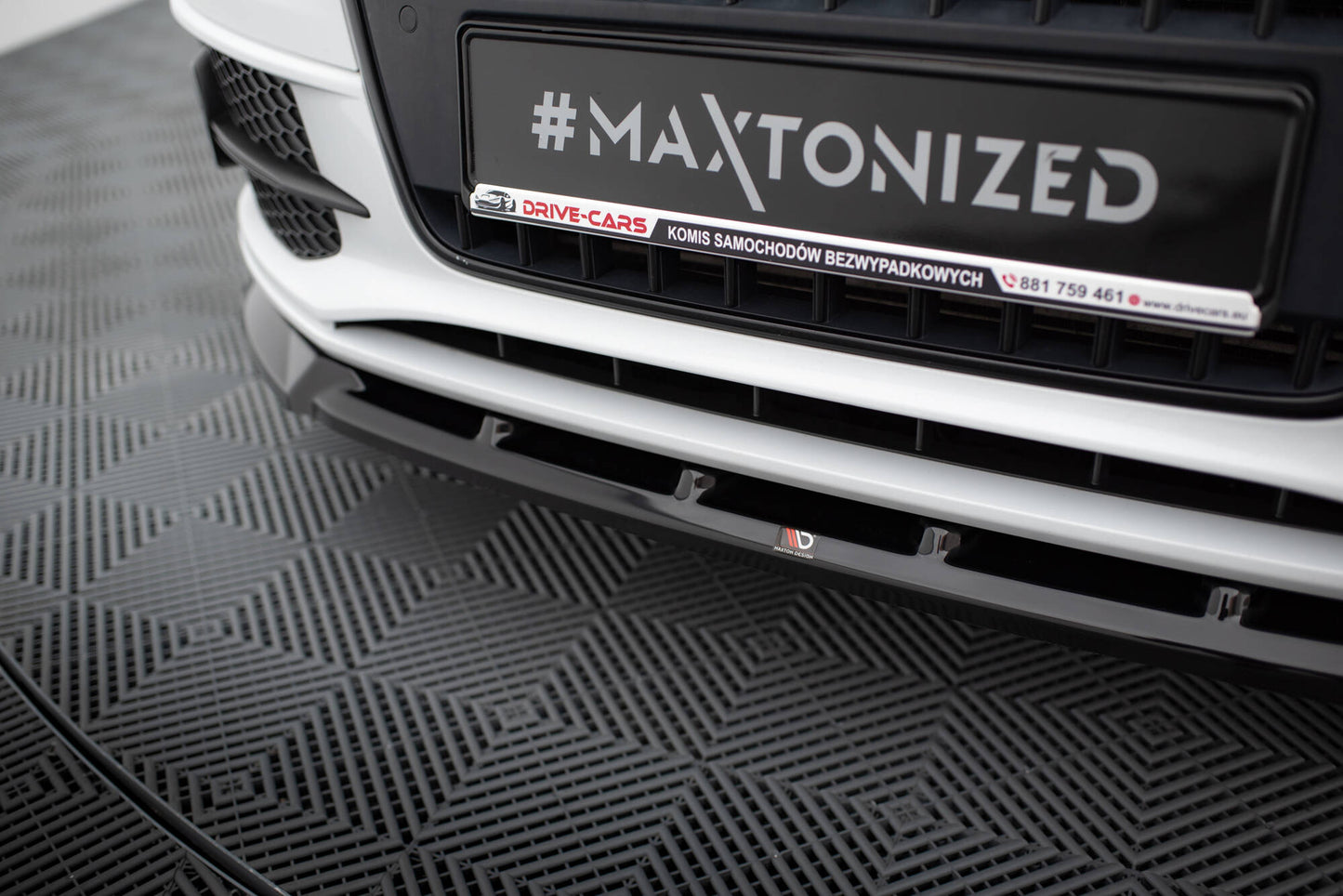 Maxton Front Ansatz V.1 für Audi Q3 S-line 8U schwarz Hochglanz