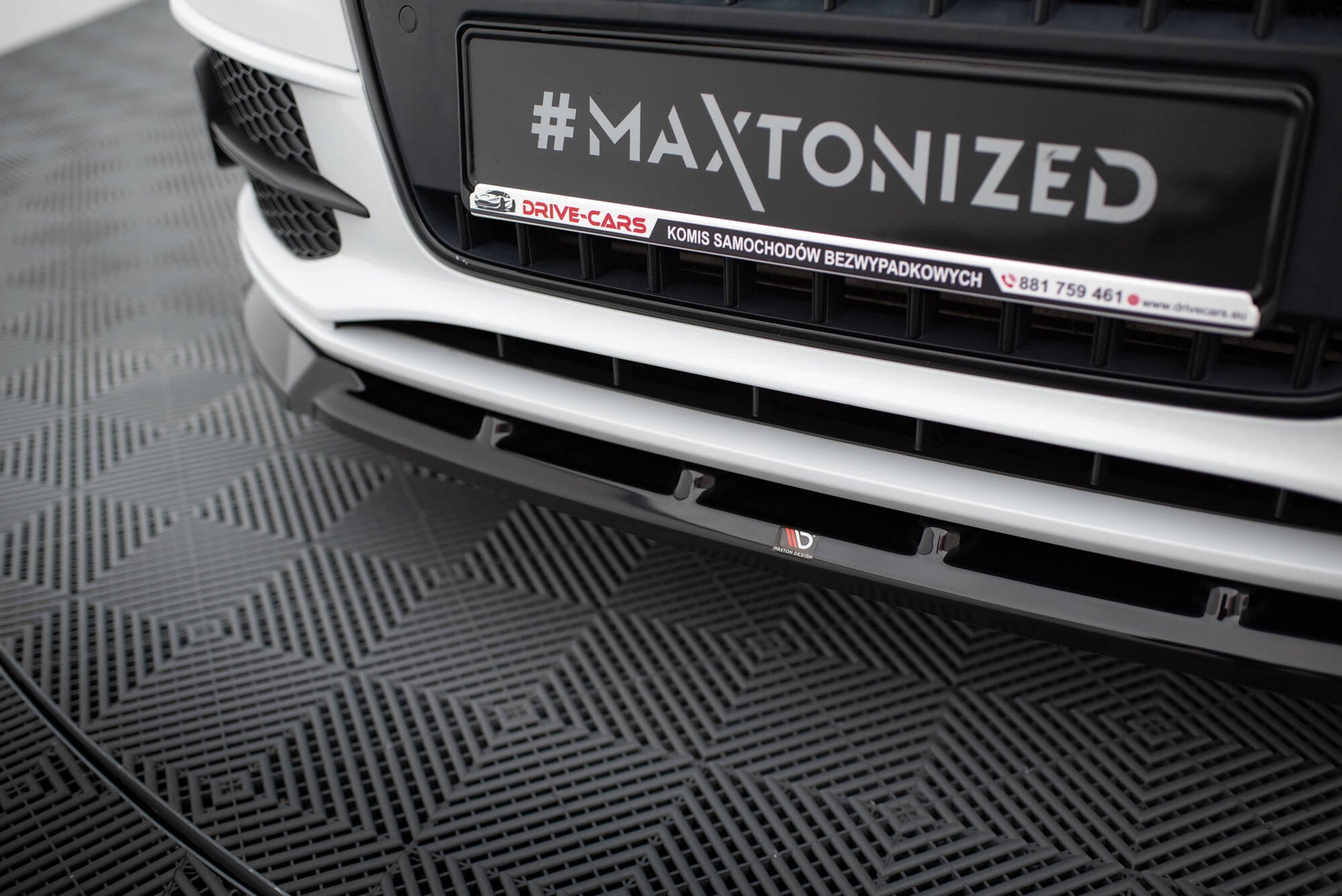 Maxton Front Ansatz V.1 für Audi Q3 S-line 8U schwarz Hochglanz