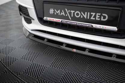 Maxton Front Ansatz V.1 für Audi Q3 S-line 8U schwarz Hochglanz