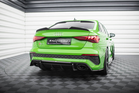 Maxton Carbon Fiber Heck Ansatz Flaps Diffusor V.2 für  Audi RS3 Limousine 8Y