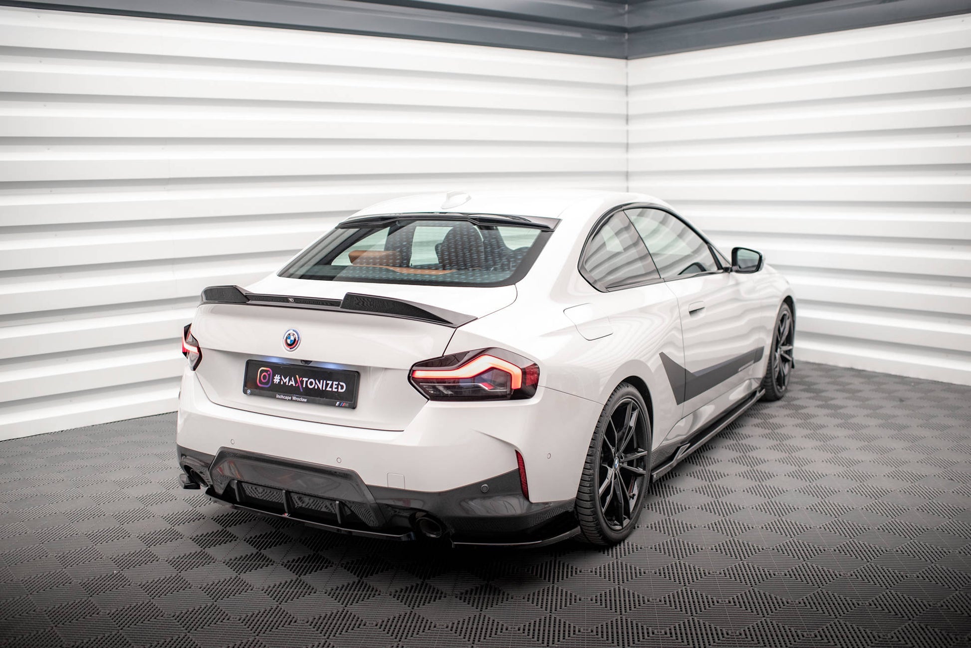 Maxton Heck Ansatz Flaps Diffusor V.2 für BMW 2 Coupe M-Paket G42 schwarz Hochglanz