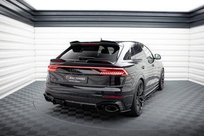 Maxton Höher Spoiler CAP für 3D Audi RSQ8 Mk1 schwarz Hochglanz